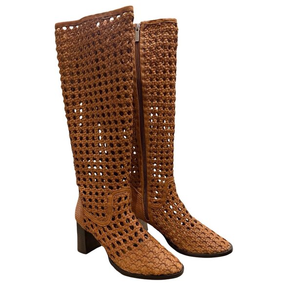 Free People Woodstock Woven Boot Cinnamon Clay Size 8.5 New In Box - Picture 9 of 16